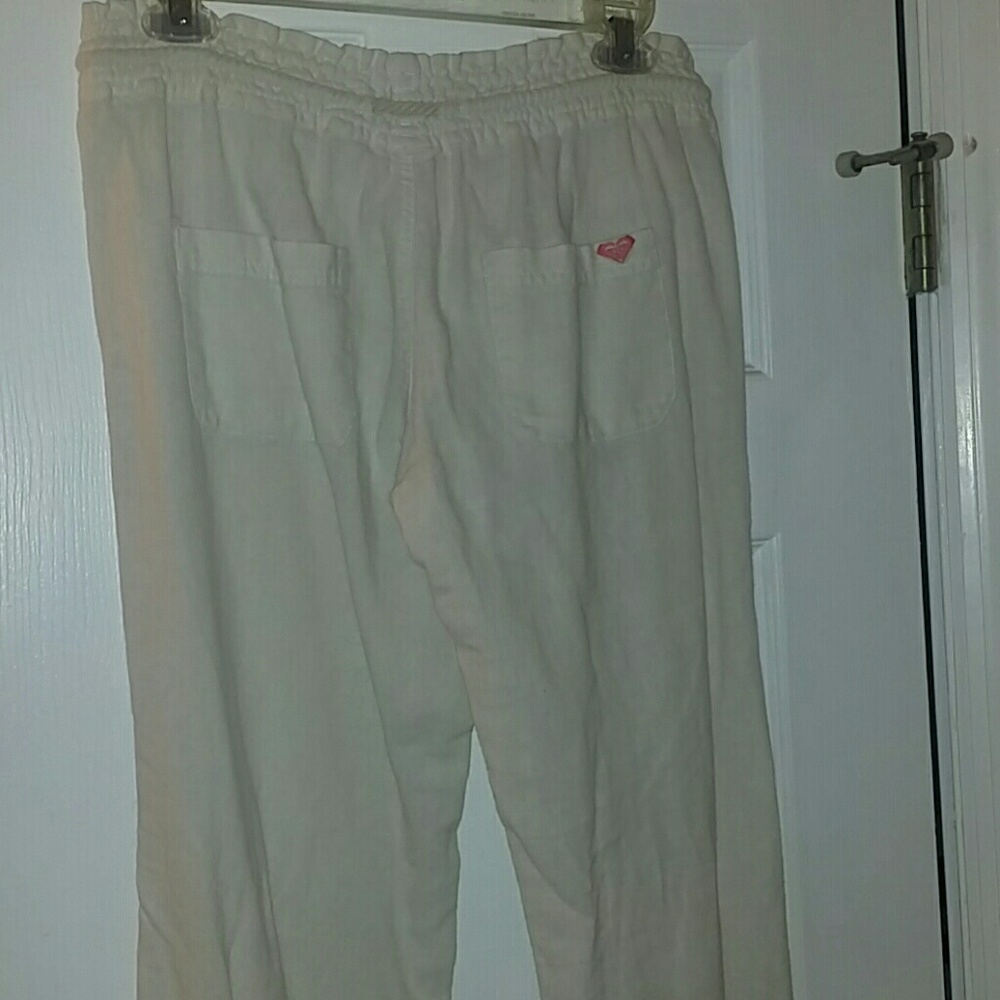 Juniors,  Off White Linen Pants, XS